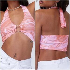 NWT Princess Polly Lavinia Halter Crop Top